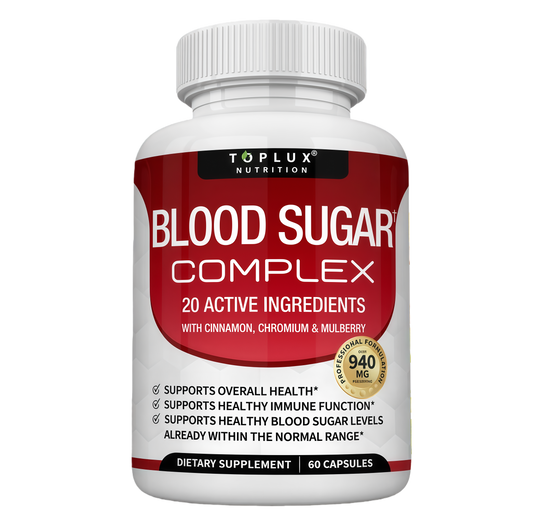 Blood Sugar Complex Supplement - Supports Healthy Blood Sugar Levels Already Within Normal Range All Natural with Cinnamon, Bitter Melon, Chromium, Mulberry, Alpha Lipoic Acid, Non-GMO, 60 Capsules